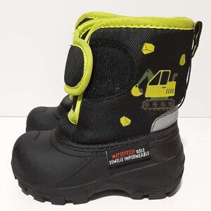 Winter Rain Snow Boots Excavator Machine Waterproof Soles Childs Toddler 5 NWT
